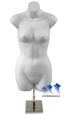 Female 3/4 Form, White with Short adjustable Ma...